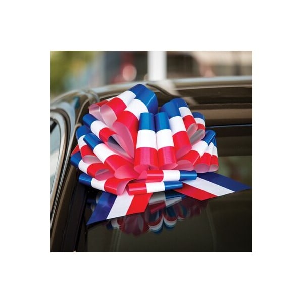 Car Dealer Depot Holiday Pull Car Bow: Patriotic 535H-PA - main